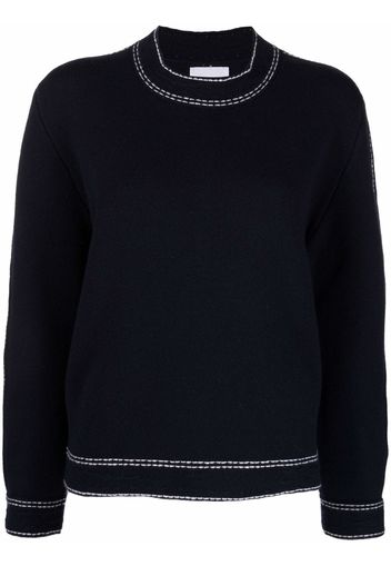 Barrie contrasting-stitch jumper - Blau