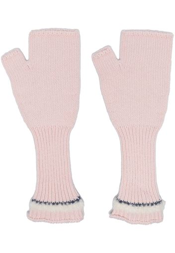 Barrie fingerless knit gloves - Rosa