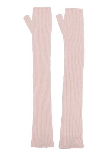 Barrie cashmere fingerless gloves - Rosa