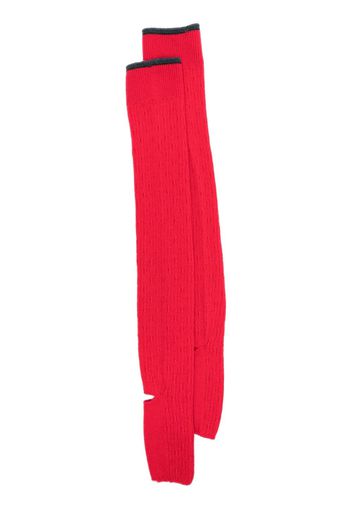 Barrie ribbed cashmere gaiters - Rot