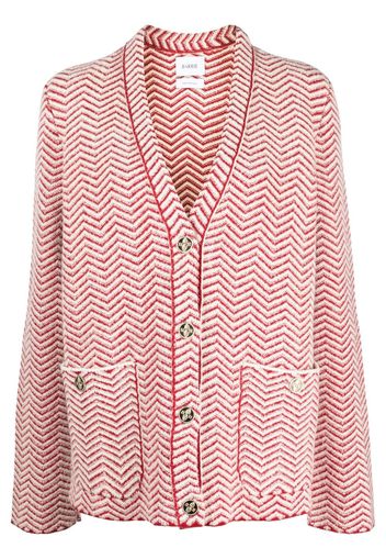 Barrie chevron-knit V-neck cardigan - Rot