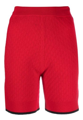 Barrie elasticated-waist cashmere shorts - Rot