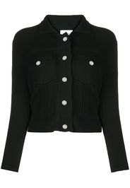 Barrie Gerippter Cardigan - Schwarz