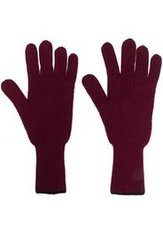 Barrie intarsia-knit cashmere gloves - Rot