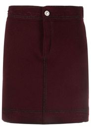 Barrie contrast-stitch ribbed mini skirt - Rot