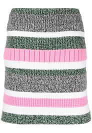 Barrie stripe-pattern cashmere straight skirt - Grün