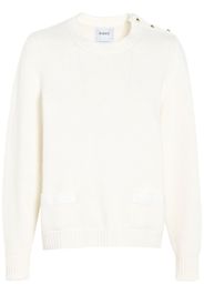 Barrie Kaschmirpullover mit Zierbändern - Weiß