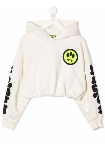 Barrow kids logo-print pullover hoodie - Nude