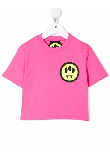 Barrow kids logo crew-neck T-shirt - Rosa