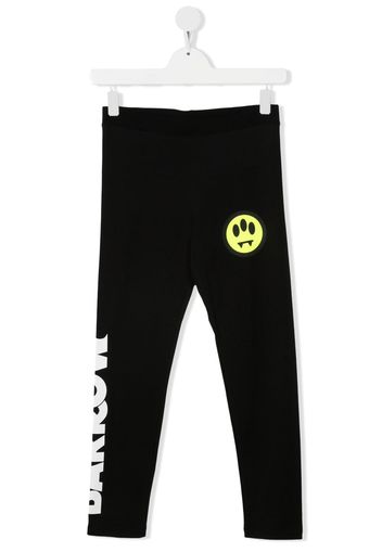 Barrow kids TEEN logo-print stretch-cotton leggings - Schwarz