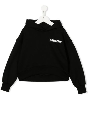 Barrow kids cropped logo hoodie - Schwarz