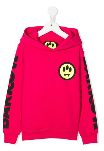 Barrow kids logo-print pullover hoodie - Rosa