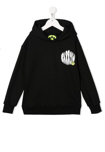 Barrow kids logo-print cotton hoodie - Schwarz