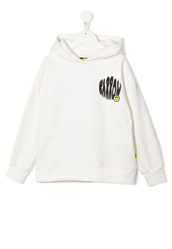 Barrow kids logo-print cotton hoodie - Nude