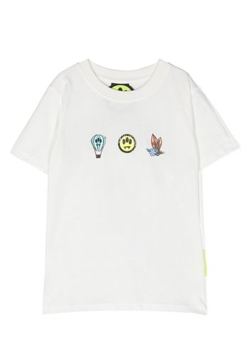 Barrow kids graphic logo-print T-shirt - Weiß