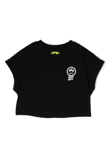 Barrow kids logo-print detail T-shirt - Schwarz