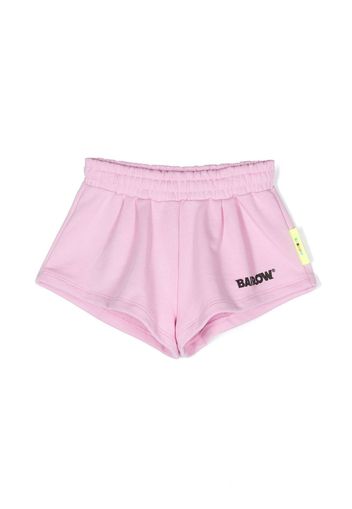 Barrow kids logo-print shorts - Rosa