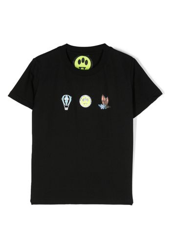 Barrow kids graphic print logo T-shirt - Schwarz