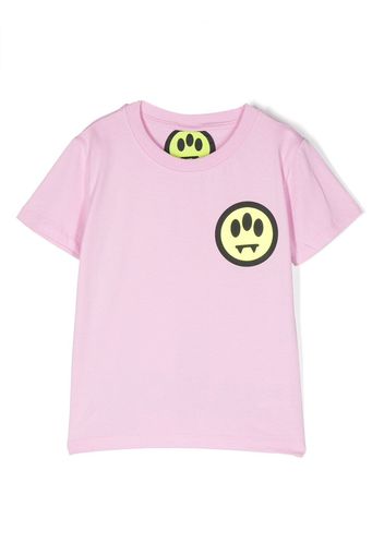 Barrow kids logo-print short-sleeved cotton T-shirt - Rosa