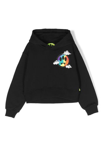 Barrow kids logo-print cotton hoodie - Schwarz