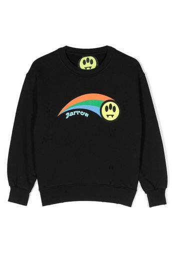 Barrow kids logo-print cotton sweatshirt - Schwarz