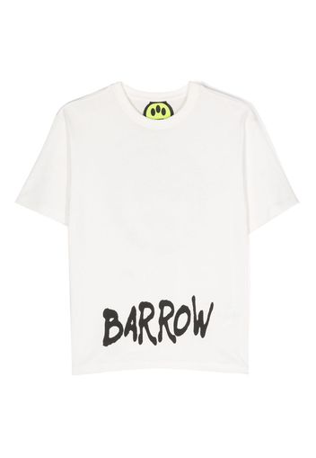 Barrow kids logo-print cotton T-shirt - Weiß