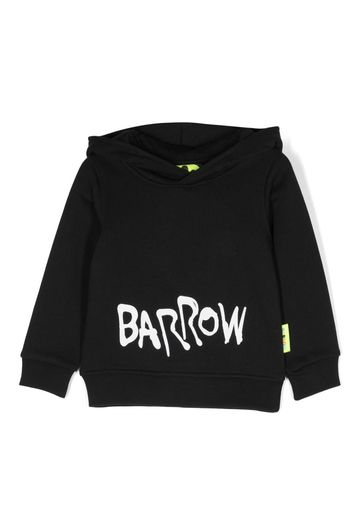 Barrow kids logo-print cotton hoodie - Schwarz