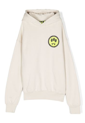 Barrow kids logo-print cotton hoodie - Nude