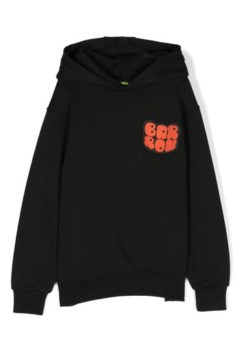 Barrow kids logo-print cotton hoodie - Schwarz