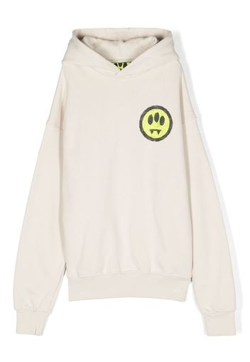 Barrow kids logo-print cotton hoodie - Nude