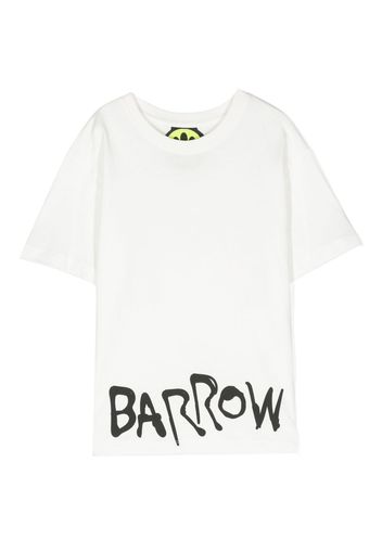 Barrow kids logo-print cotton T-shirt - Weiß