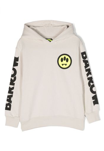 Barrow kids logo-print cotton hoodie - Nude