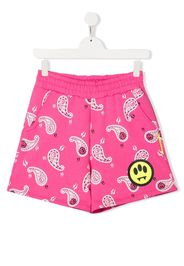 Barrow kids TEEN logo paisley shorts - Rosa