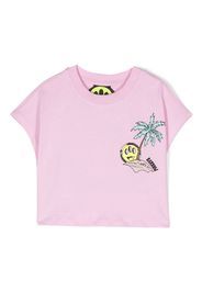 Barrow kids logo-print T-shirt - Rosa