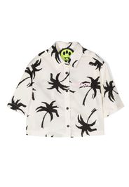 Barrow kids chest logo-print shirt - Nude