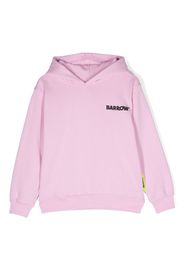 Barrow kids logo-print detail hoodie - Rosa