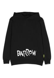 Barrow kids bear-print cotton hoodie - Schwarz