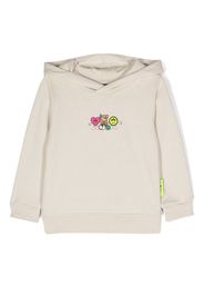 Barrow kids logo-print cotton hoodie - Nude
