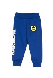 Barrow kids logo-print cotton track pants - Blau