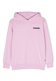 Barrow kids logo-print cotton hoodie - Rosa