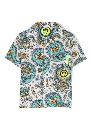 BARROW paisley-print short-sleeved shirt - Weiß