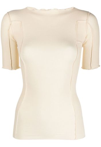 Baserange Omato stretch-organic cotton top - Nude