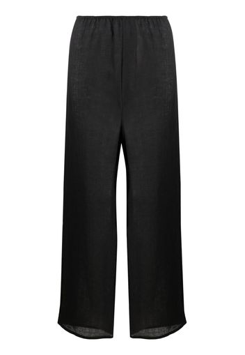 Baserange Domond wide-leg linen trousers - Schwarz