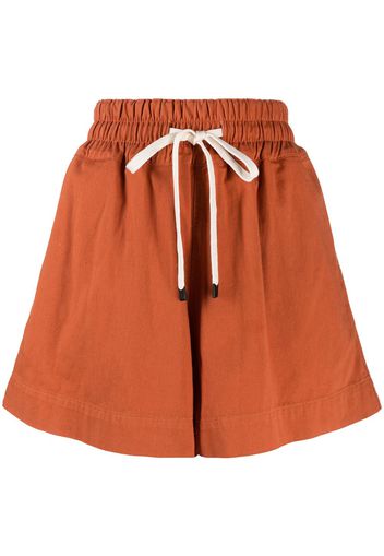 Bassike high-waist drawstring shorts - Orange