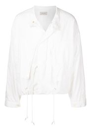 Bed J.W. Ford cotton-silk blend asymmetric jacket - Weiß