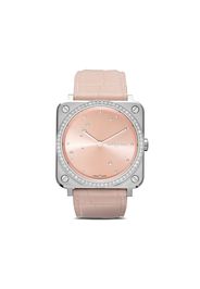 Bell & Ross 'Diamond Eagle' 39mm Armbanduhr mit Diamanten - PINK