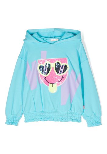 Billieblush Wow graphic-print hoodie - Blau