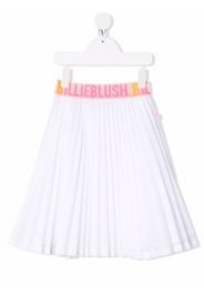 Billieblush Faltenrock mit Logo-Bund - Weiß