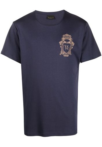 Billionaire T-Shirt mit Logo-Stickerei - Blau