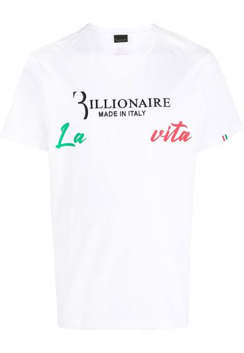 Billionaire T-Shirt mit Rundhalsausschnitt - Weiß